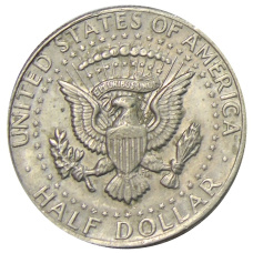 Монета 1/2 доллара (50 центов) 1971 года США (реверс)