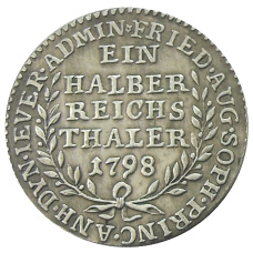 1/2 рейхсталера 1798 года Княжество Йевер — Копия