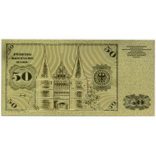 Сувенирная банкнота 50 марок  1980 года Германия (вид 2)