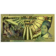 Сувенирная банкнота 5 фунтов  Великобритания — Банк Англии (аверс)