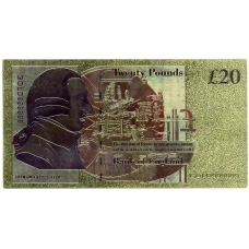 Сувенирная банкнота 20 фунтов Великобритания —  Банк Англии (аверс)