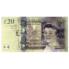 Сувенирная банкнота 20 фунтов Великобритания —  Банк Англии (реверс)