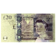 Сувенирная банкнота 20 фунтов Великобритания —  Банк Англии (реверс)
