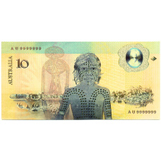Сувенирная банкнота 10 долларов  1988 года Австралия (реверс)