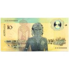 Сувенирная банкнота 10 долларов  1988 года Австралия (реверс)