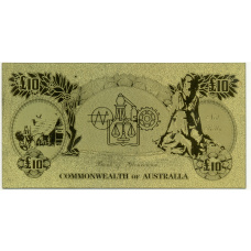 Сувенирная банкнота 10 фунтов Австралия (вид 2)