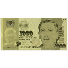 Сувенирная банкнота 1000 долларов Сингапур