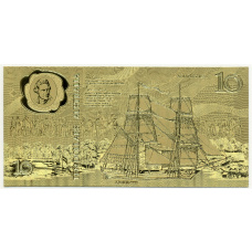 Сувенирная банкнота 10 долларов 1988 года Австралия (реверс)