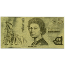 Сувенирная банкнота 5 долларов Австралия (аверс)