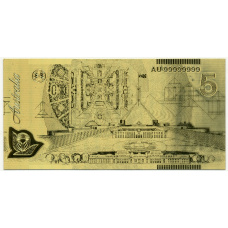 Сувенирная банкнота 5 долларов Австралия (реверс)