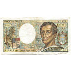 Банкнота 200 франков 1986 года Франция