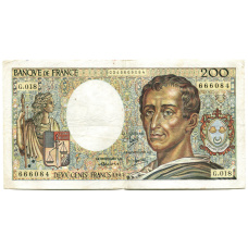 Банкнота 200 франков 1983 года Франция (аверс)