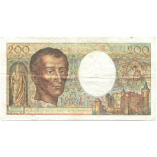 Банкнота 200 франков 1984 года Франция (реверс)
