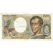 Банкнота 200 франков 1989 года Франция (аверс)