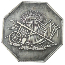 Жетон платежный «Ассоциация Сельских хозяйств» 1818 года Франция — Копия