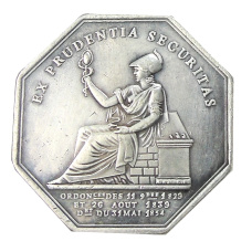 Жетон платежный «Страхование морских перевозок» 1839 года Франция — Копия