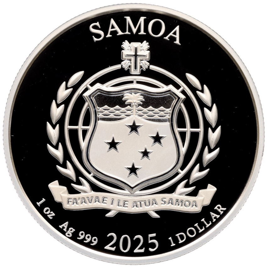 1 доллар 2025 года Самоа «Беркут» (вид 2)