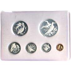 Набор  из 6 монет  1974 года Британские Виргинские Острова (в блистере) (аверс)