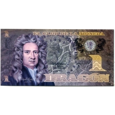 Банкнота 1 драгон 2013 года Колумбия «Исаак Ньютон»