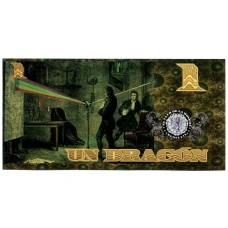 Банкнота 1 драгон 2013 года Колумбия « Исаак Ньютон» (вид 2)