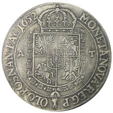 1 талер 1652 года Познань — Копия (реверс)