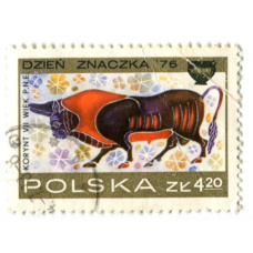 Марка «Коринфские вазы-Бык» 1976 год Польша