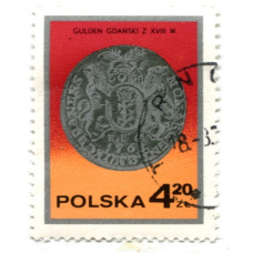 Марка «Гульден города Гданьска VIII век» 1977 год Польша