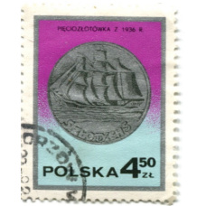 Марка «5 злотых 1936 года» 1977 год Польша