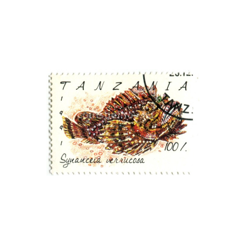 Марка «Бородавчатка» 1991 год Танзания