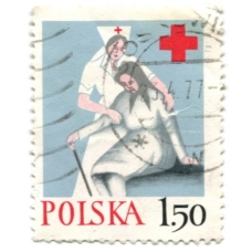 Марка «Польский красный крест» 1977 год Польша