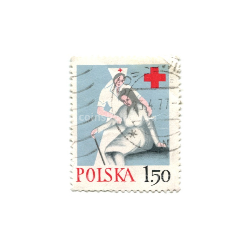 Марка «Польский красный крест» 1977 год Польша