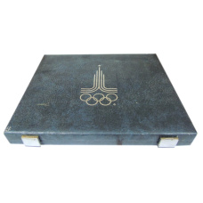 Коробка для монет номиналом 5 и 10 рублей Олимпиада-80 (б\у)