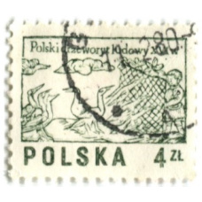Марка «Птицевод XVI век» 1974 год Польша