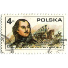 Марка «Поляк Казимир-участник борьбы за свободу США» 1975 год Польша