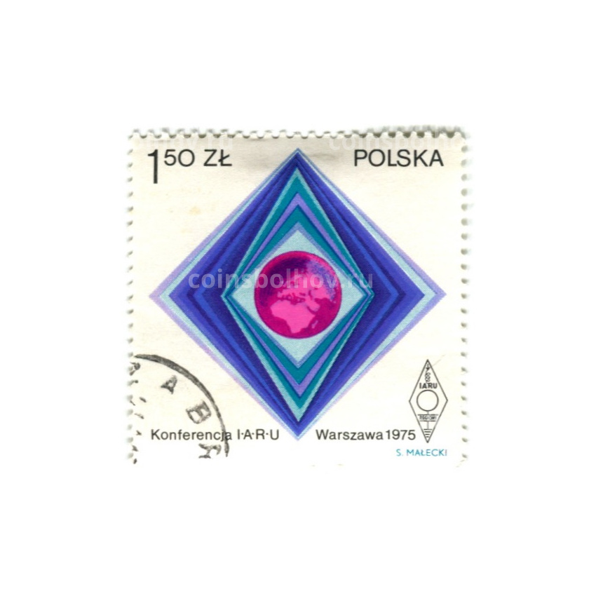 Марка «Конференция радиолюбилей» 1975 год  Польша