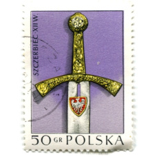 Марка «Щербец-коронационный меч польских королей XII век» 1977 год