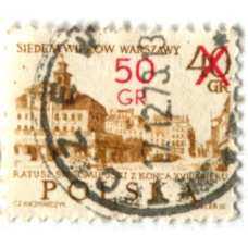 Марка «700 лет Варшаве — Ратуша Старомесская» 1965 год Польша (аверс)