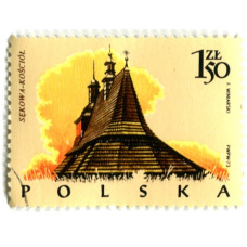 Марка «Костел в Секово» 1973 год Польша (аверс)