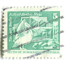 Марка «Розовый пеликан» 1973 год Германия (аверс)