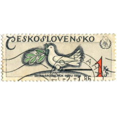 Марка «Международный год мира» 1986 год Чехословакия (аверс)