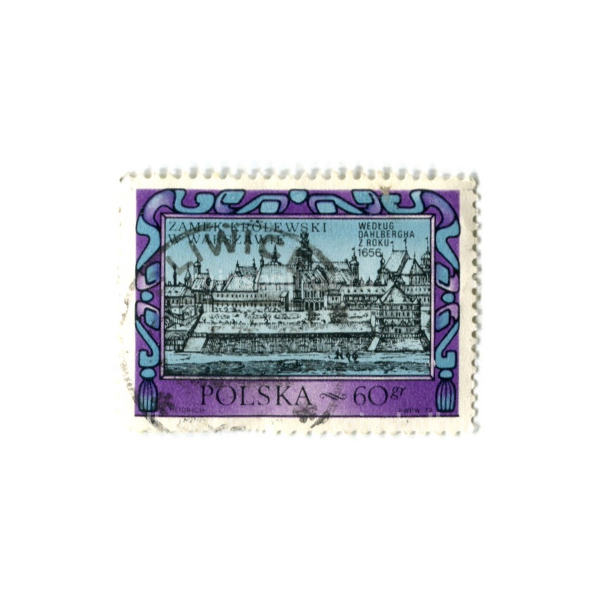 Марка «Королевский замок в Варшаве» 1972 год Польша