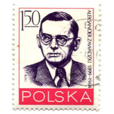 Марка «Александр Завадский» 1974 год Польша (аверс)