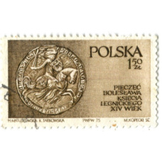 Марка «Печать князя Болеслава XIV век» 1975 год Польша