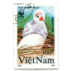 Марка «Индийский журавль» 1991 год Вьетнам