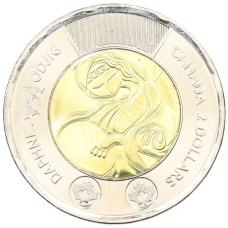 Монета 2 доллара 2025 года Канада «Народная певица Дафна Оджиг» (аверс)