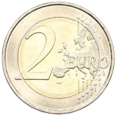 Монета 2 евро 2025 года J Германия «35 лет объединению Германии» (реверс)