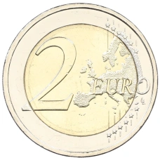 Монета 2 евро 2025 года F Германия «35 лет объединению Германии» (реверс)