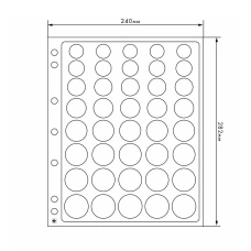 Листы «ENCAP» для 5 евронаборов в капсулах (упаковка 2 штуки) LEUCHTTURM 327928 (аверс)