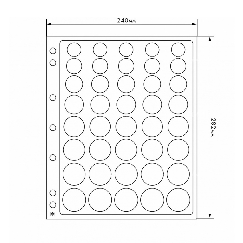Листы «ENCAP» для 5 евронаборов в капсулах (упаковка 2 штуки) LEUCHTTURM 327928