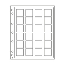 Листы «ENCAP» (упаковка 2 штуки) для 24 монет в капсулах «QUADRUM MINI» LEUCHTTURM 360060